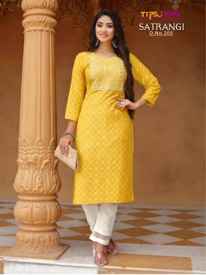 Tips Tops Satrangi 2 New Exclusive Wear Designer Latest Kurti With Bottom Collection